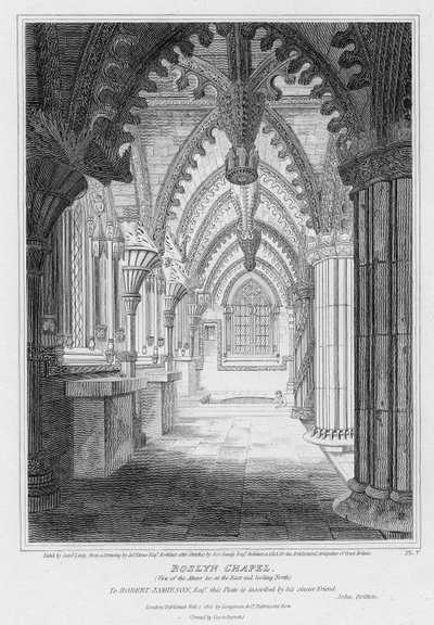 Roslyn Chapel, view of the altars at the east end looking north (engraved by Samuel Lacey, 1811) by James Elmes